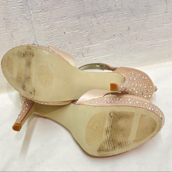 Style & Co Suki Women's Champagne Open Toe Platform Heels Size 10 - Picture 9 of 16